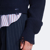 Pull con Rotture e Camicia Combinata - Maglieria | SOLOTRE